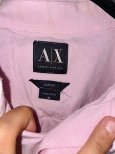 Armani exchange  Men's Pink Formal Shirt