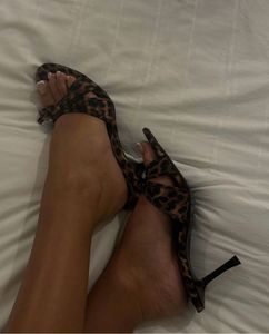 ZARA Leopard Print Slide Sandals