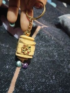 Cute Orange Teddy Bear Keychain
