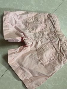 denim peach shorts