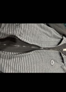 Unisex Smart Striped Zip-Up Hoodie Jacket
