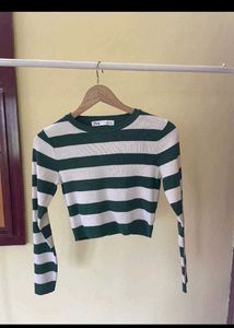 Zara Striped Long Sleeve Top