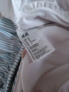 H&amp;M Paded Striped Ruffle Swimsuit