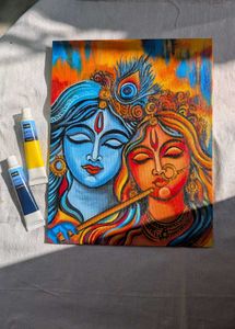 Handmade Radha Krishna Painting