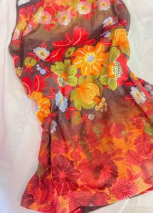 Vibrant Floral Bikini Top