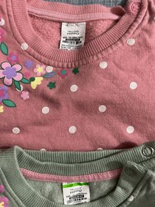 Cute Polka Dot Floral Sweatshirt 2 pieces