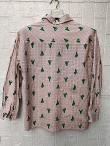 New with tag Cute Cactus Print Button-Up Shirt