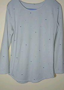 Sky Blue 💙 Very Soft Full Sleeves Tshirt