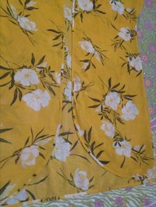 Yellow Floral Print Kimono top