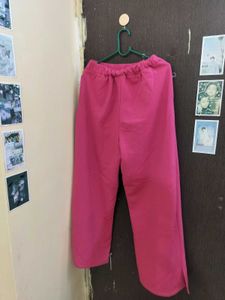 Vibrant Pink Wide Leg Pants