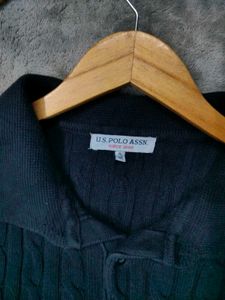 US Polo Cable Knit Sweater
