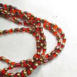 Combo Of Five Red&amp;Gold Mix Cristal Mala.
