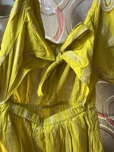Yellow Tiered Midi Dress