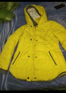 Winter yellow jacket hoodie and top free