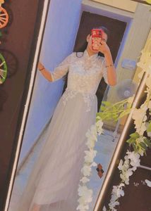 Elegant White Ethnic Gown