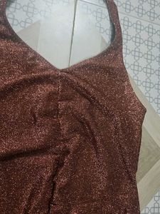 Sparkly Halter Neck Mini Dress