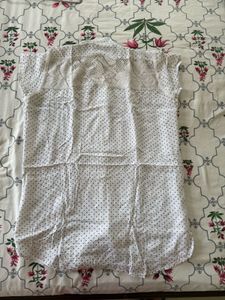 White Polka Dot Tunic Top
