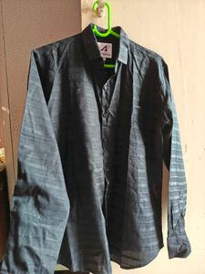 Men's Black Striped Casual Shirt