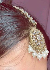 Exquisite Pearl &amp; Kundan Jhumka Set