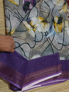Beautiful Floral Print Saree