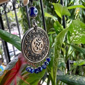 Om &amp; Evil Eye protection Pendant with Beads NEW