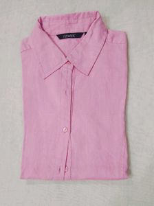 Pink Button-Up Collared Shirt