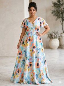 Stunning Floral Print Maxi Dress