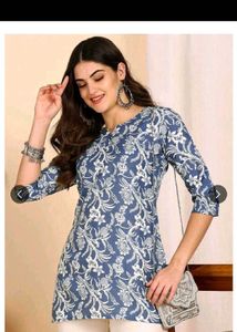 Stylish Printed Blue Kurta for Women