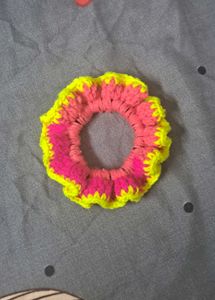 Handmade Colorful Crochet Scrunchie