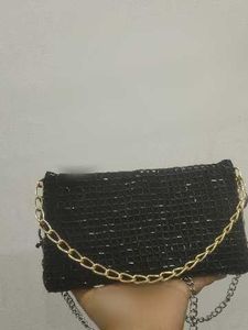 Cuhic Very Beautiful   Black glass bead Gold Chain