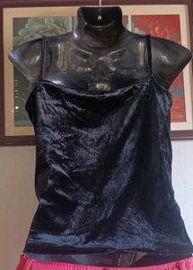 Black Velvet Camisole Top