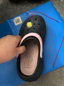Black &amp; Pink Platform Clogs