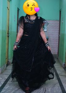 Stunning Black Sequined Lehenga Choli