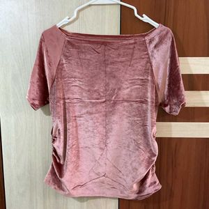 Velvet Ruched Top