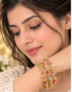 Boho Beaded Drop kada set of 4