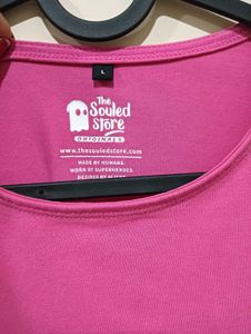 Chic Pink Long-Sleeve Cropped Top