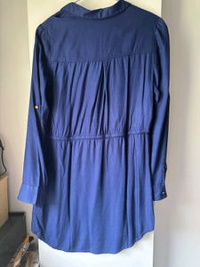Chic Navy Blue Shirt Dress