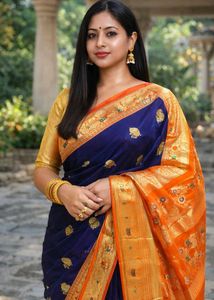 Neelkanthi Rajshree Semi Khaddi Georgette Saree