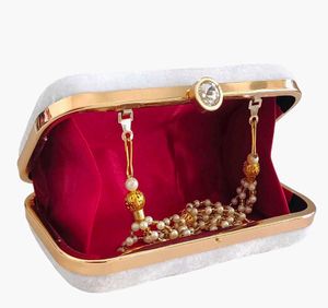 Elegant White &amp; Gold Clutch