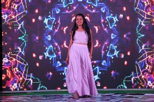 Stylish Lavender sharara with crop top