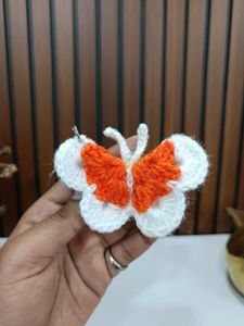 Crocheted Butterfly Keychain