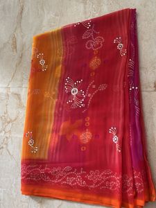 Vibrant Ombre Saree with Embellishments