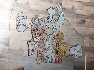 Luffy glass paint GEAR 5