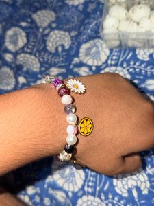 Cute Beaded Bracelet with Charms