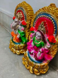 Goddess Lakshmi and Lord Ganesha Idols