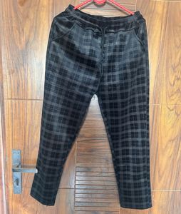 Checkered Velour Track Pants