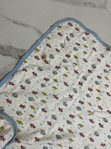Babyhug Interlock Cotton Wrapper Plane  Embroid