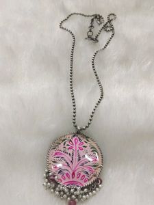 Hand-painted Pendant And Chain