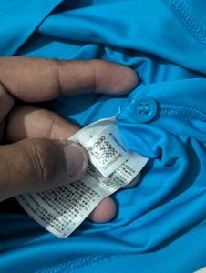 Adidas Blue &amp; Navy Polo Shirt