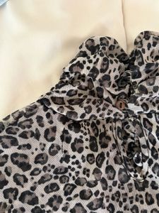 Leopard Print Mesh Top